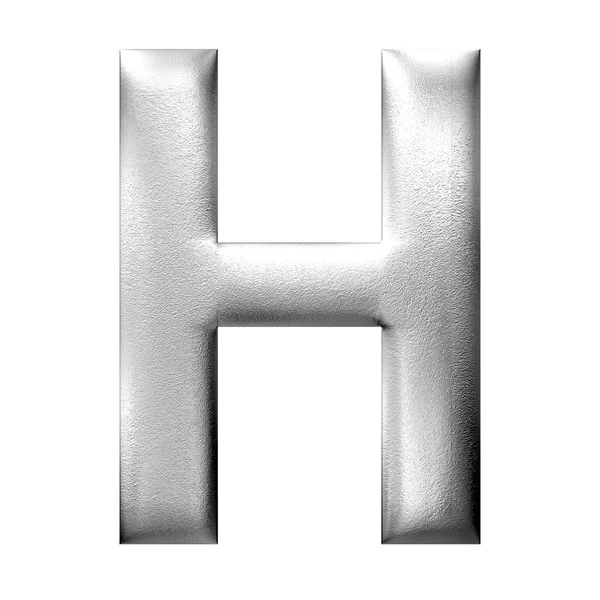 3d gümüş harf izole — Stok fotoğraf