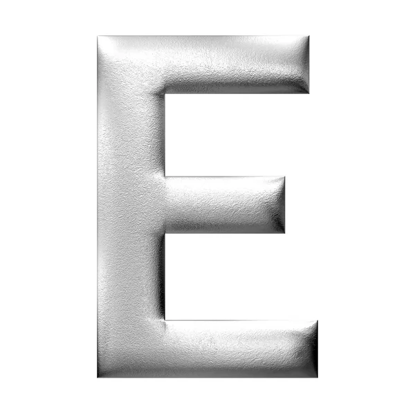 3D stříbrné písmeno izolované — Stock fotografie