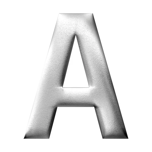 3D silver letter isolated — Stock Photo, Image