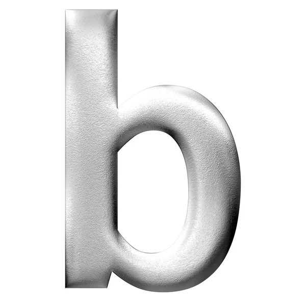 3D срібна маленька велика літера ізольована — стокове фото