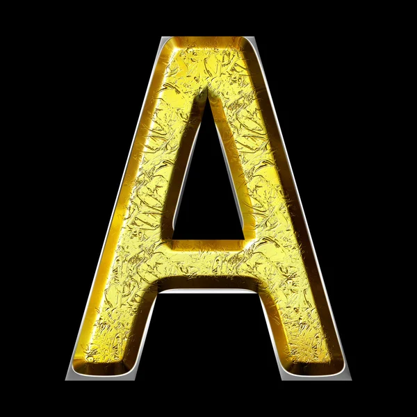 3D дорога золота подряпана літера — стокове фото