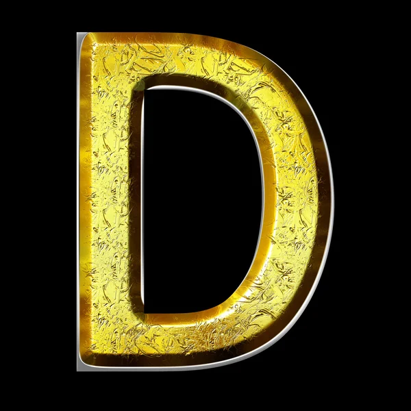 3D expensive gold scratched letter — Stock Photo, Image