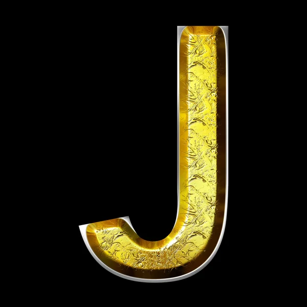 3D expensive gold scratched letter — Stock Photo, Image