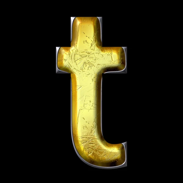 Expensive gold scratched small letter — Stock Photo, Image