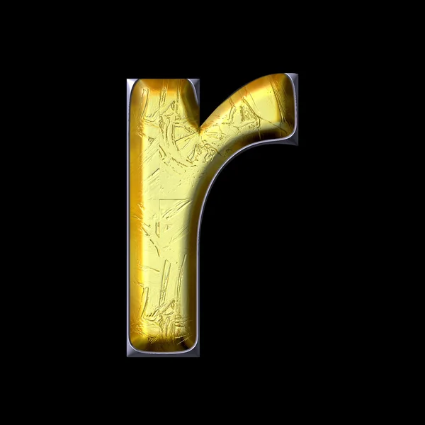 Pahalı altın çizilmiş küçük harf — Stok fotoğraf