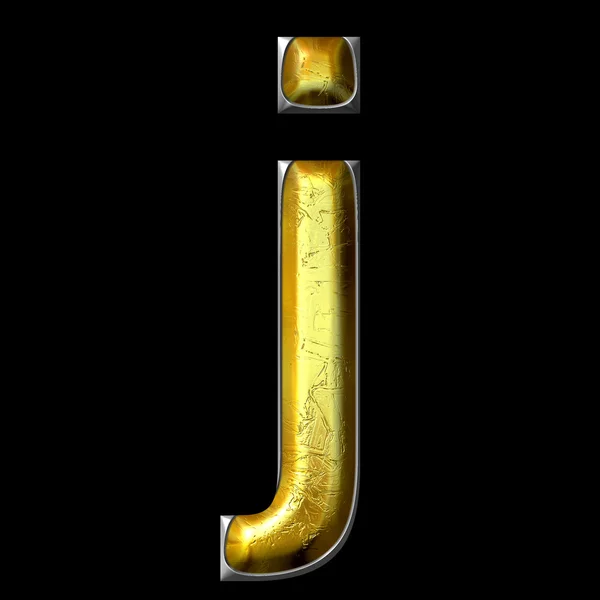 Pahalı altın çizilmiş küçük harf — Stok fotoğraf