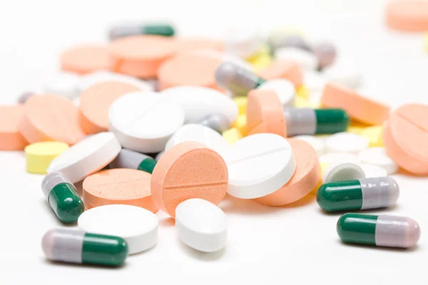 Pilha de pílulas de medicina — Fotografia de Stock