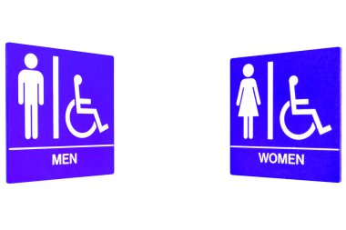 Men Women Restroom Sign clipart