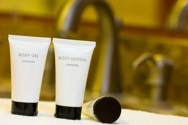 Lavender body gel och lotion — Stockfoto