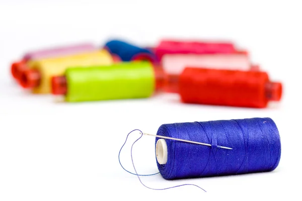 Multicolor yarn bobbins — Stock Photo, Image