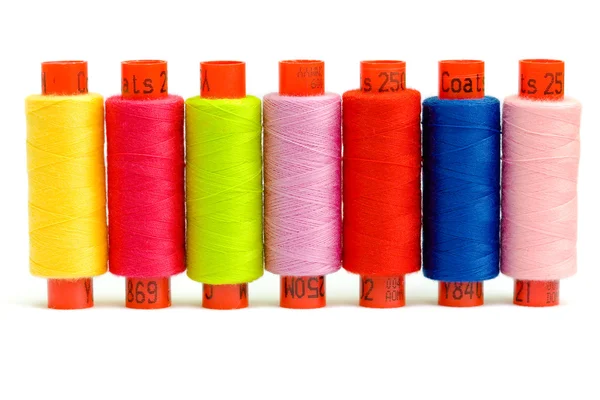 Multicolor yarn bobbins — Stock Photo, Image