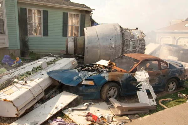 Air Crash Disaster Movie Set — Stock Photo, Image