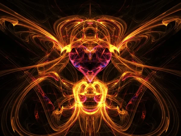 Elegância fractal fogo — Fotografia de Stock