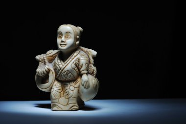 Netsuke miniature sculpture clipart