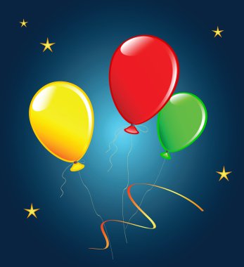 Holiday balloons. clipart