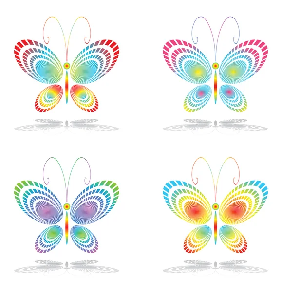 Ícones de borboleta . — Vetor de Stock