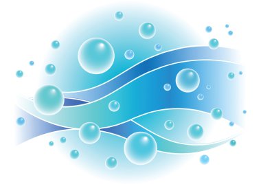Waves with bubbles. clipart