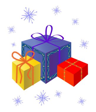 Festive gifts. clipart