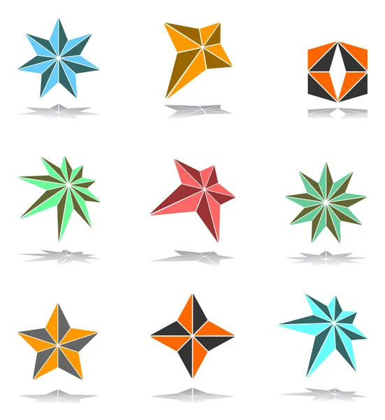 Conjunto de elementos de design. estrelas 3D . —  Vetores de Stock