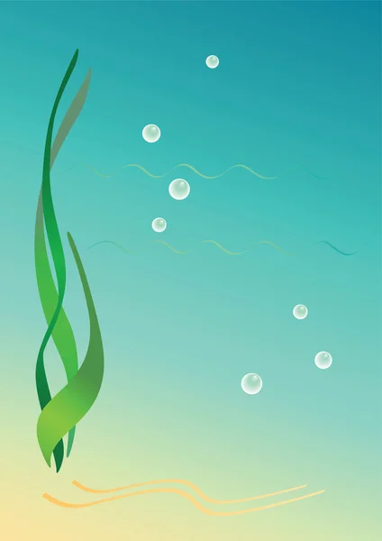 Contexte avec les algues — Image vectorielle
