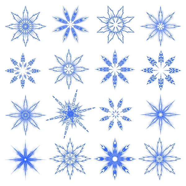 Copos de nieve simbólicos. Vector . — Archivo Imágenes Vectoriales