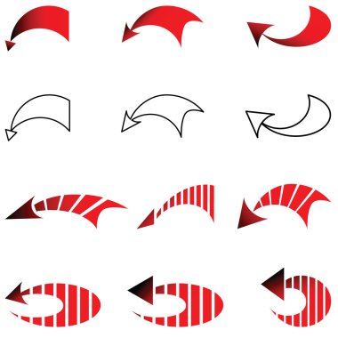 Arrows set. Design elements. clipart