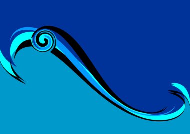 Blue wave. clipart