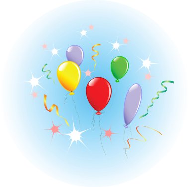 Holiday balloons. clipart