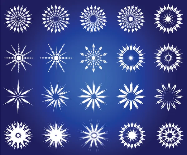Symbolic snowflakes. — Stock Vector