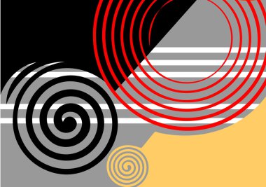 Abstract design black-grey. clipart