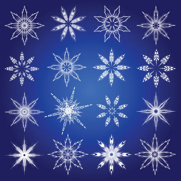 Symbolic snowflakes. — Stock Vector