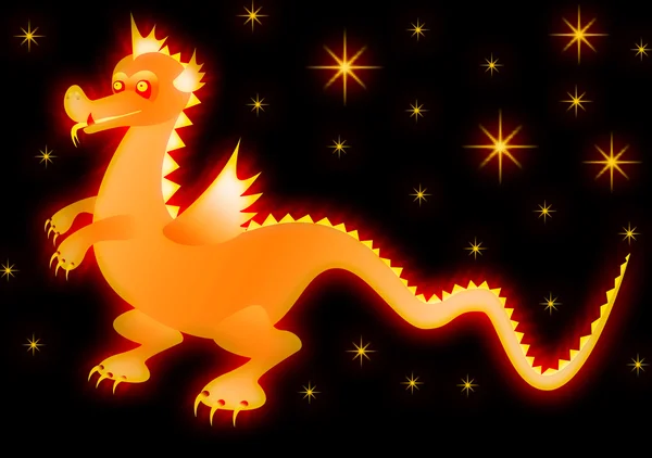 Glödande dragon — Stockfoto