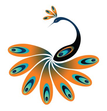 Peacock. clipart