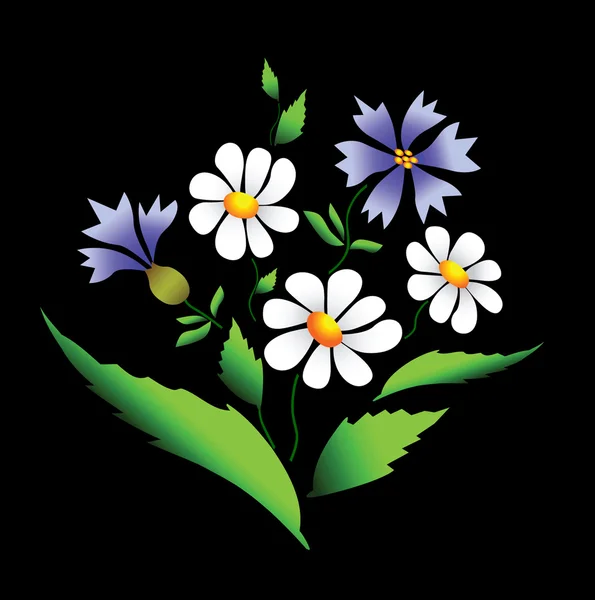 Fleurs d'été. — Image vectorielle