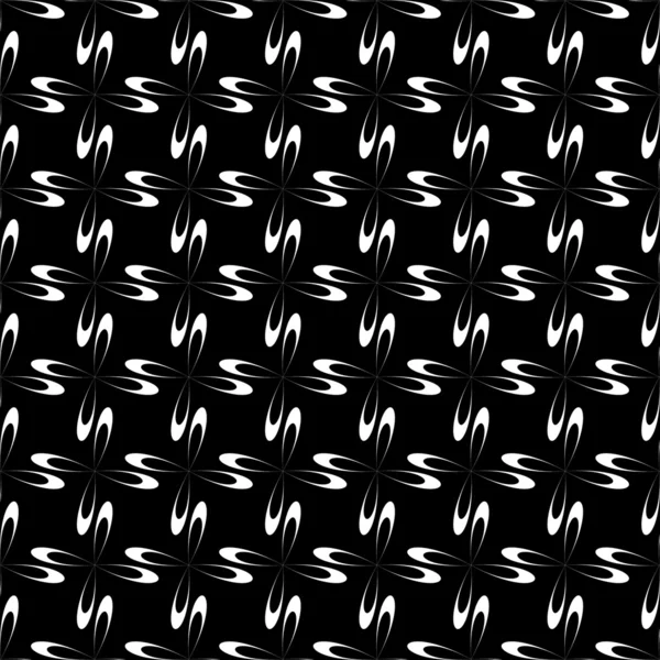 Naadloze zwart-wit patroonvarrat nélküli fekete-fehér mintás. — Stockvector