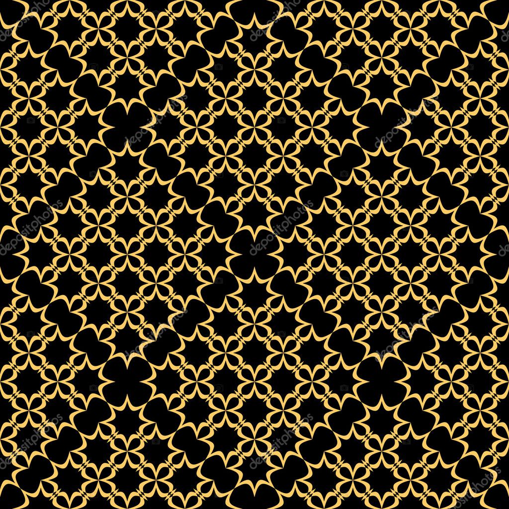 Seamless black-golden pattern. — Stock Vector © troyka #1488519
