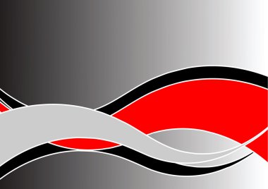 Background with red and black waves. clipart