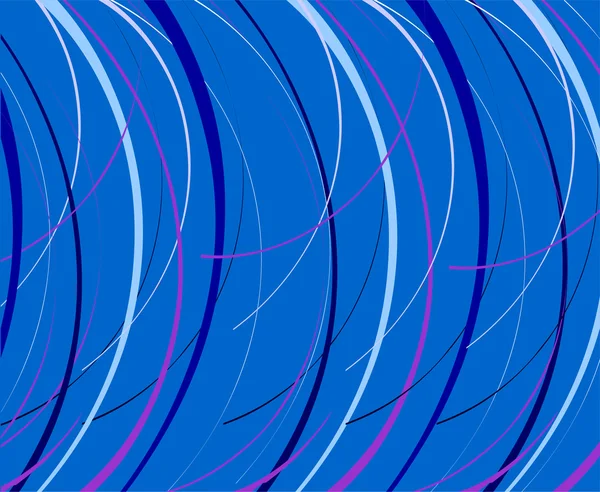 Blauwe achtergrond met abstracte lijnen. — Stockvector