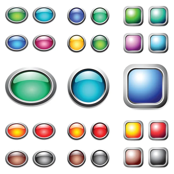 Conjunto de botones de color . — Archivo Imágenes Vectoriales
