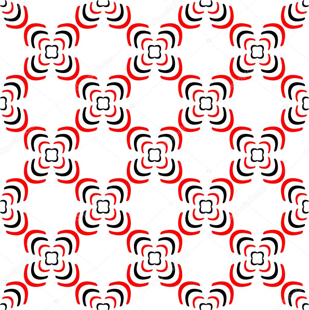 Seamless pattern red-black-white.