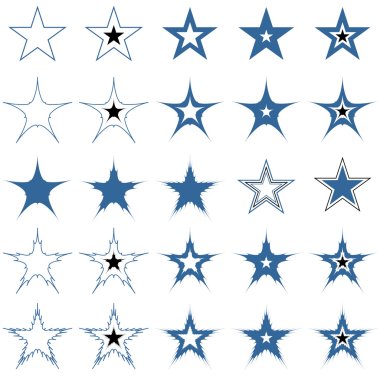 Blue stars. Design elements. Vector. clipart