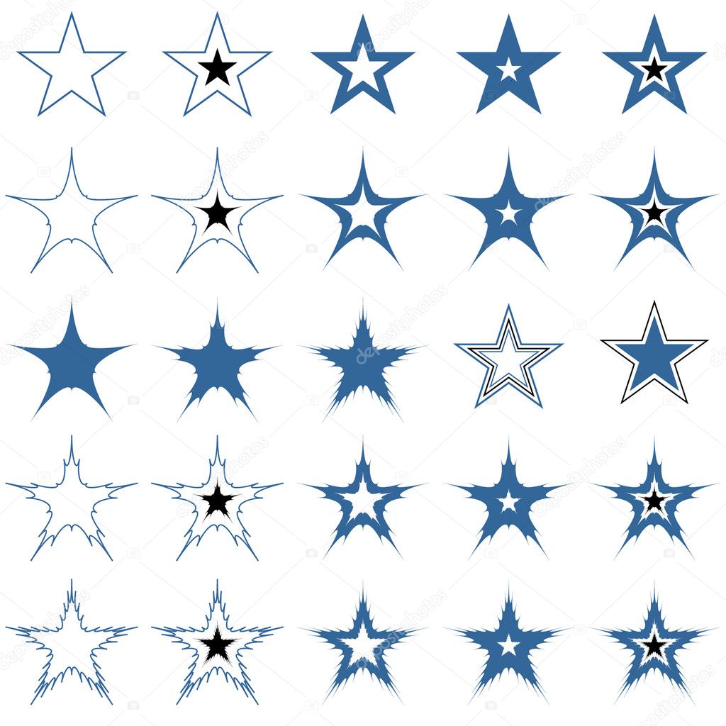 Blue Stars Design Elements Vector Stock Vector Image By ©troyka 1502130 2271