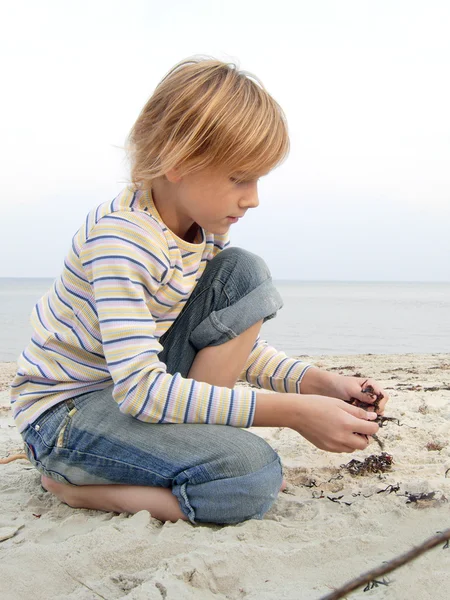 stock image Girl at Baltic-Sea