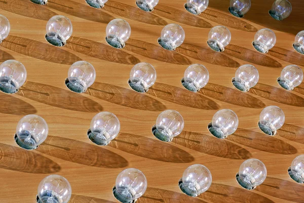 stock image Electric bulbs on a board