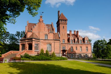 Palace in Latvia was built in 1901 clipart