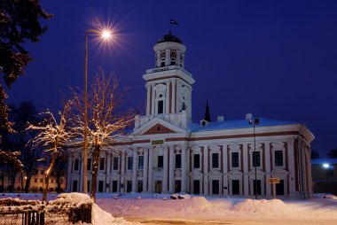 Historic building in night clipart