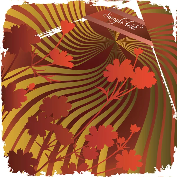 Ohka fleur sur vert — Image vectorielle