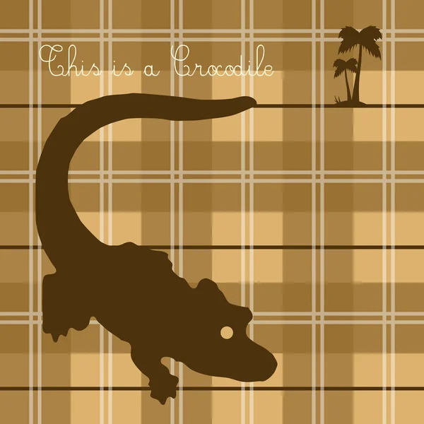 Krokodil på cappuccino bakgrund — Stock vektor