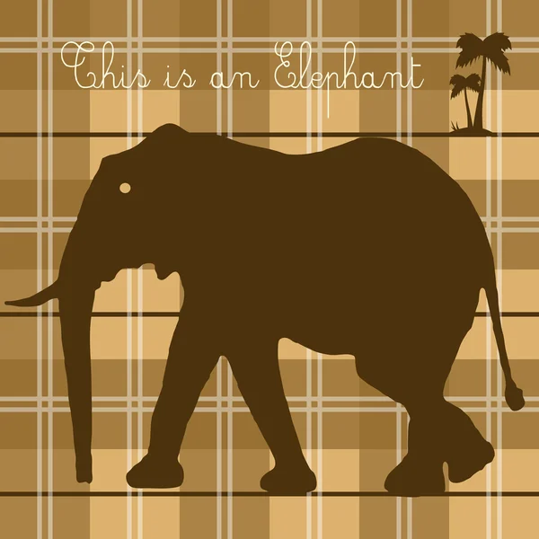 Elefante no fundo cappuccino — Vetor de Stock