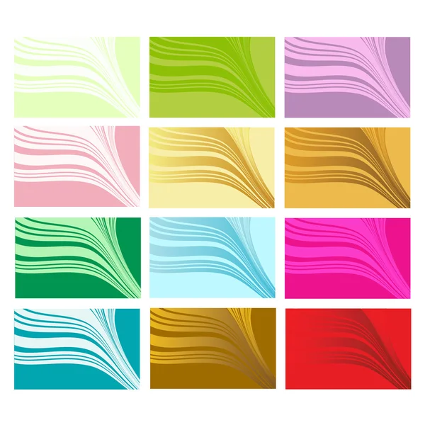 Cartes de visite de couleur fraîche — Image vectorielle